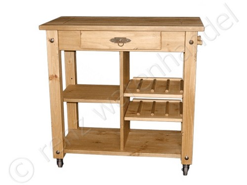 Küchenwagen im Mexiko Stil aus massivem Pinienholz - reduziert auf 169,-