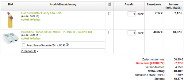 Powerline-Netzwerkadapter TP-Link TL-PA4020PKIT für 48€ - 2 Stück mit 500Mbp/s und integrierten Steckdosen  *UPDATE*
