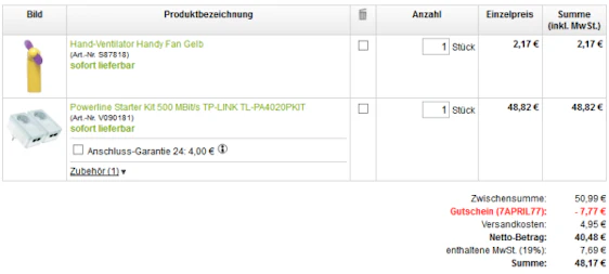 Powerline-Netzwerkadapter TP-Link TL-PA4020PKIT für 48€ - 2 Stück mit 500Mbp/s und integrierten Steckdosen *UPDATE*