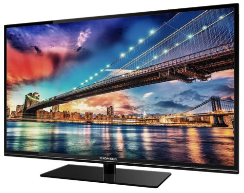 Thomson 48FU4243C/G 122 cm (48 Zoll) LED-Backlight-Fernseher, EEK A+ (Full HD, 100Hz CMI, DVB-C/T, CI+, 2x HDMI, USB 2.0, Hotelmodus, Glasfuß) schwarz