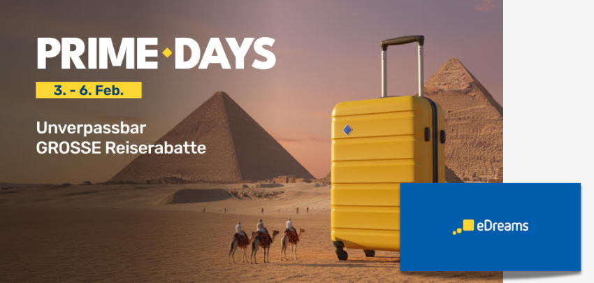 ⏱️ eDreams Prime Days ⭐ Hoteldeals mit 250€ Preisvorteil 