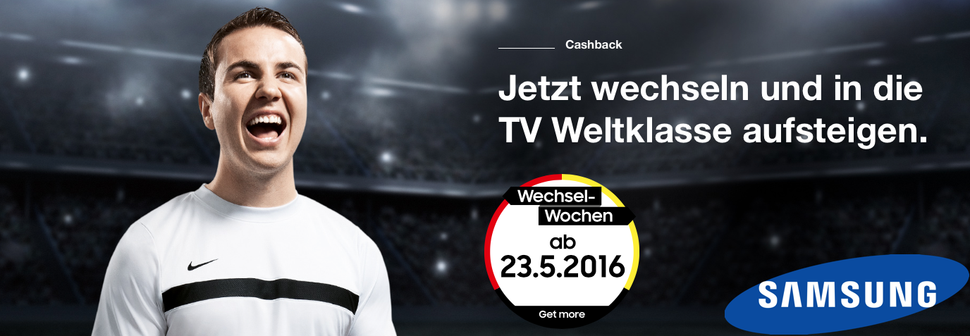 Samsung Wechselwochen: 19% EM-Cashback auf UHD Aktions-TVs der Serie 6