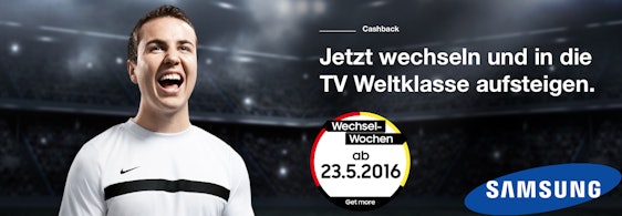 Samsung Wechselwochen: 19% EM-Cashback auf UHD Aktions-TVs der Serie 6