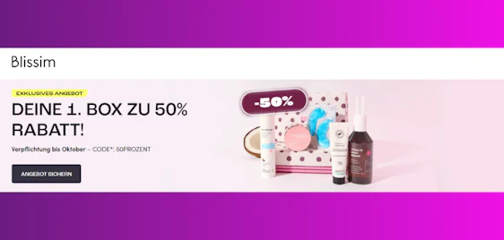 50% Rabatt 🎁 Blissim Beauty-Box nur 10€
