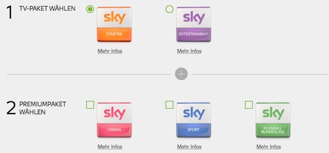 sky paket auswaehlen