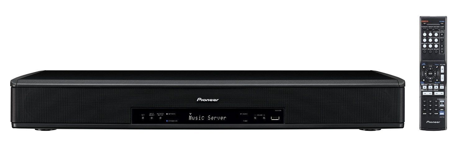 Pioneer SBX-B70D Netz­werk­fä­hi­ge Sound­ba­r mit DAB+, Blue­tooth, Wire­less Lan, DNLA, Spo­ti­fy, Air­Play und Twin-Sub­woo­fer für 249€