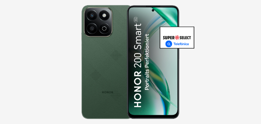 Eff. kostenlos! 🤩 Honor 200 Smart für 1€ - mit 3GB LTE im Super Select 60+ für 6,99€ mtl.