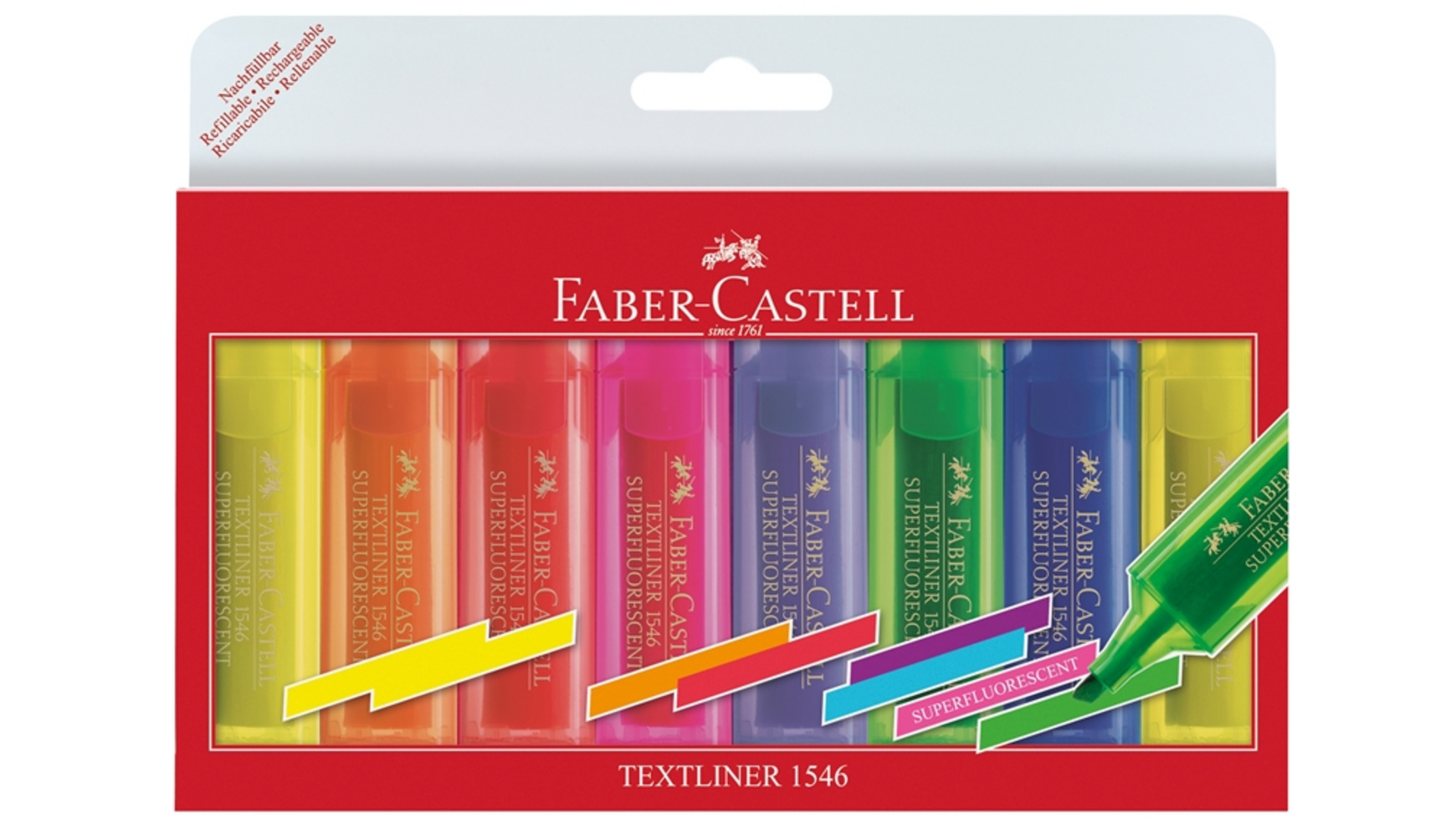 Faber-Castell Textliner 1546 für 2€ – verschiedene Textmarker im 8er-Etui