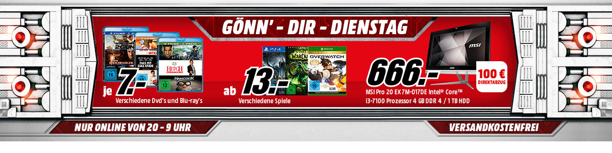 Gönn Dir Dienstag bei Media Markt - z.B. Logitech G613 mechanische Gaming-Tastatur für 88€