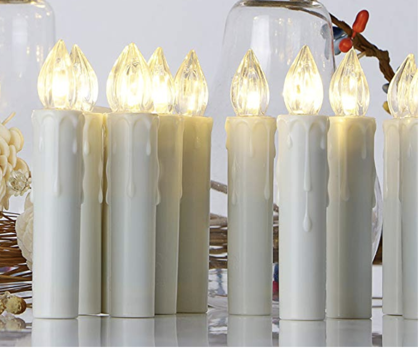 20 LED Kerzen für den schnurlosen Betrieb am Tannenbaum