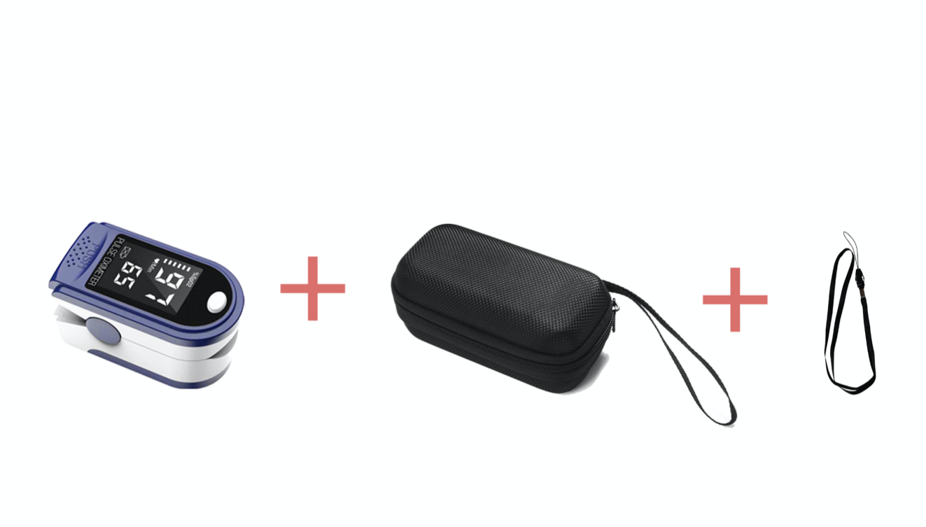 Tragbares Fingerspitzenoximeter L-ED-Display Blutsauerstoff-Pulsfrequenzmesser 