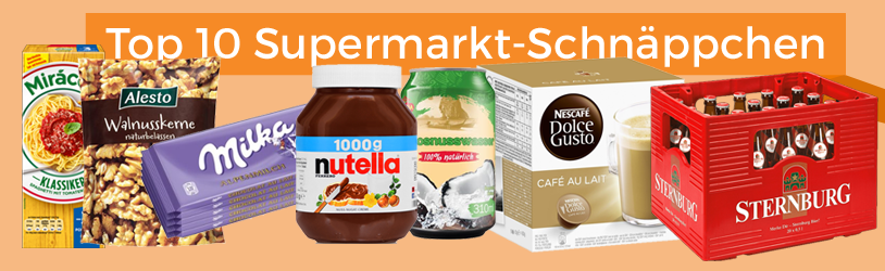 Top 10 Supermarkt-Schnäppchen der KW 1 - z. B. 1000g Nutella für 2,99€