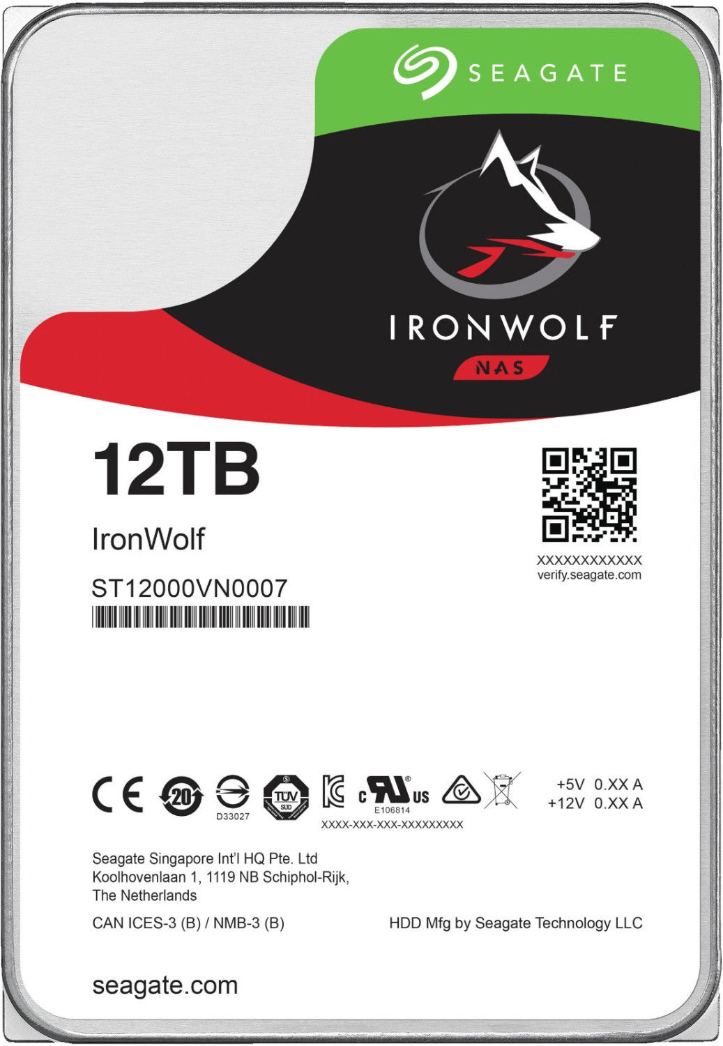 Seagate IronWolf 12TB (ST12000VN0007) für 349,20 EUR inkl. Versand