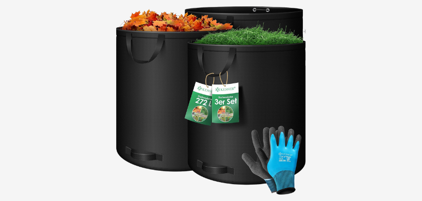 Kesser Gartensack Set für 25€ - 3er-Pack, 272L Volumen, inkl. Handschuhe