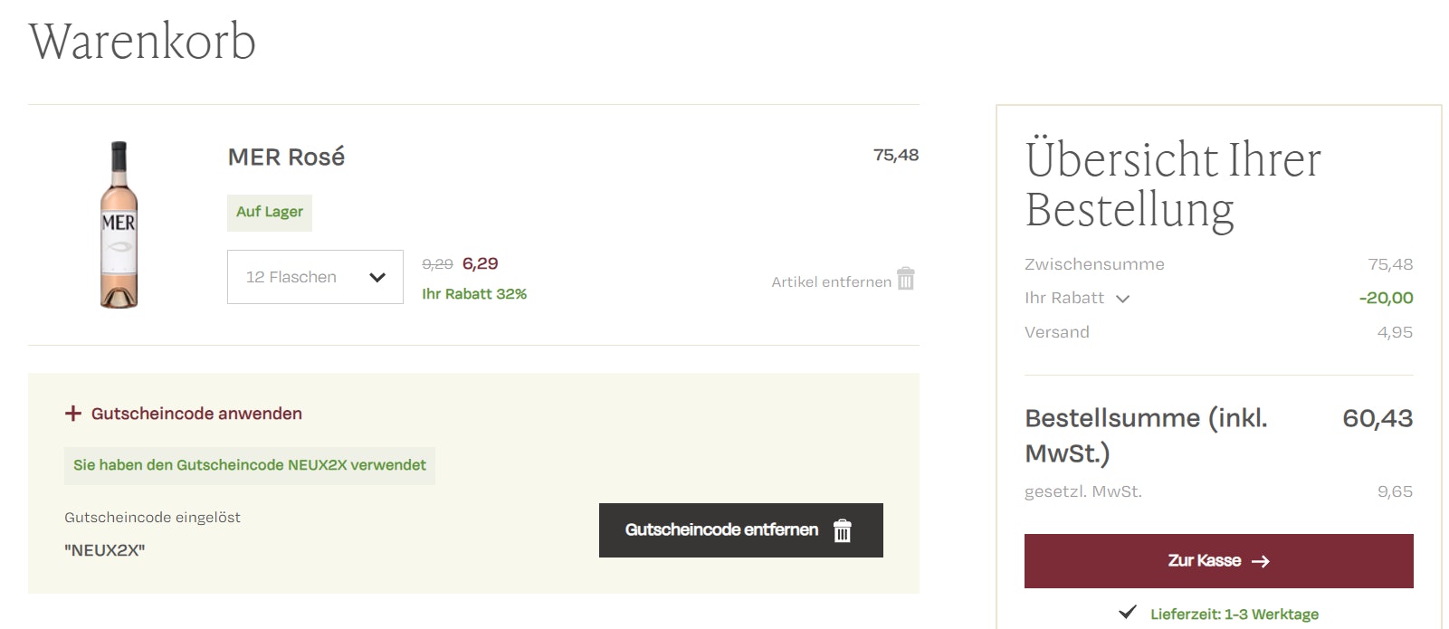 weinboerse-Rabattcode-angeben