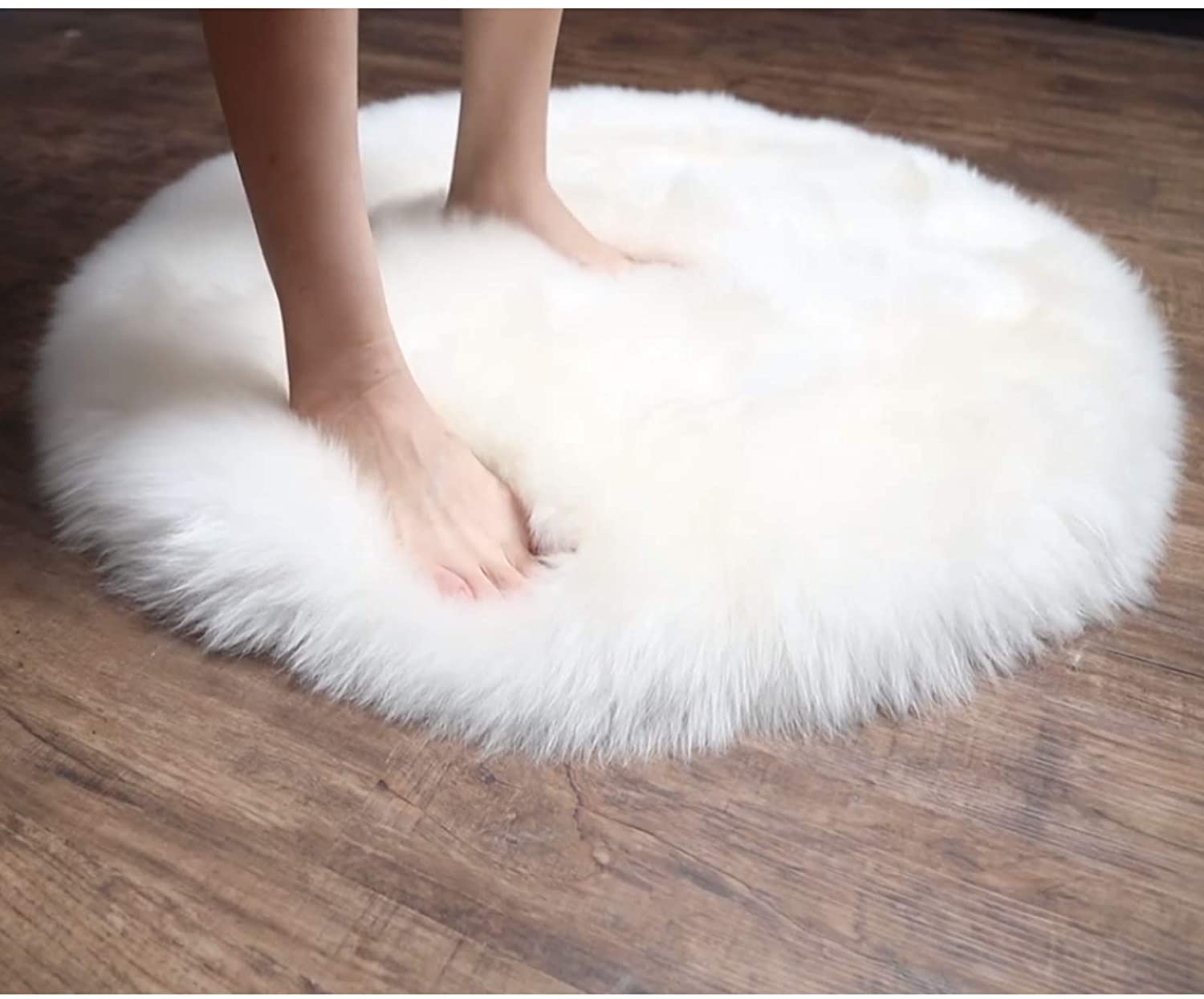 Faux Lammfell Teppich, weiß