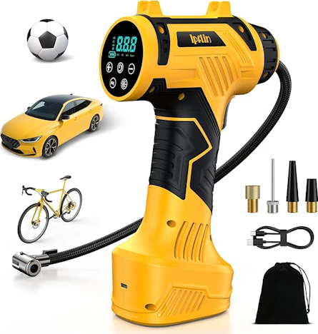Elektrische Auto Luftpumpe Akku Fahrradpumpe - Tragbare Luftpumpe Fahrrad 150PSI - 22L