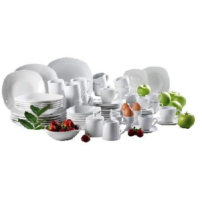 63-teiliges Porzellan-Kombiservice von Domestic  59,95€