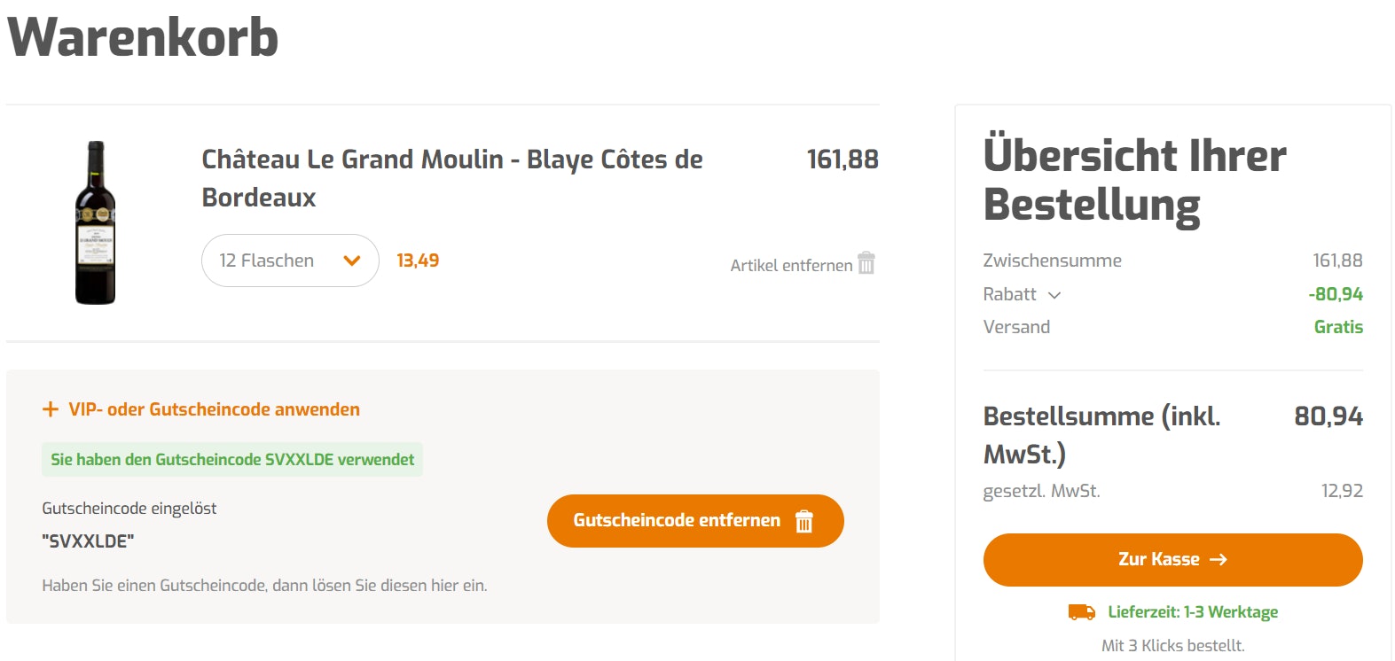 Weinvorteil Gutschein