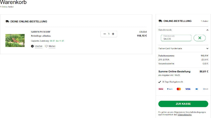 diamond-deal-hagebau-garden-pleasure-relaxliege-alaska-warenkorb