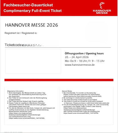 Hannover Messe gratis Eintritt