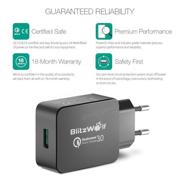 Qualcomm Certified BlitzWolf® BW-S5 für 6,- EUR inkl. Versand