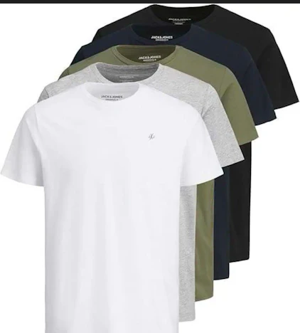 JACK & JONES Male Logo T-Shirt 5er Pack ab 19,10€(statt 44,98€)