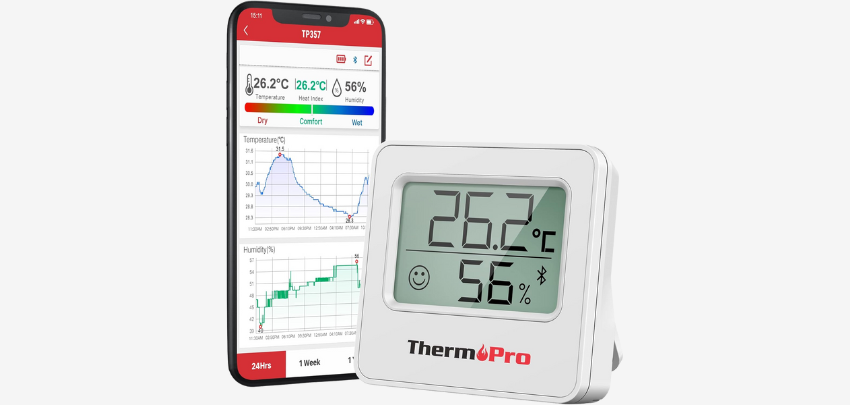 ThermoPro TP357 für 11€ – Thermo-Hygrometer für Innenräume, mit Bluetooth (Prime)