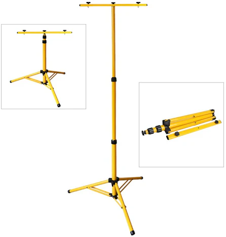 Hengda Teleskop Stativ für Baustrahler, stufenlos höhenverstellbar von 64 bis zu 158cm