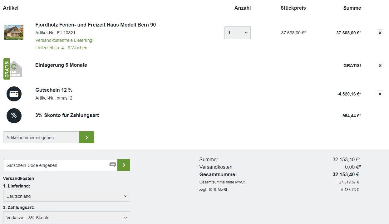 Fjordholz-Ferienhaus