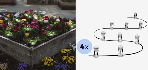 Jetzt im 4er-Pack!💡 Ledvance Smart+ Garden Dot für 56€ - smarte Outdoor-Lichterkette, mit Erdspießen