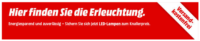 Philips und Müller Licht LED-Birnen im Sale bei Media Markt - z.B. dimmbare E27 LED für 5€