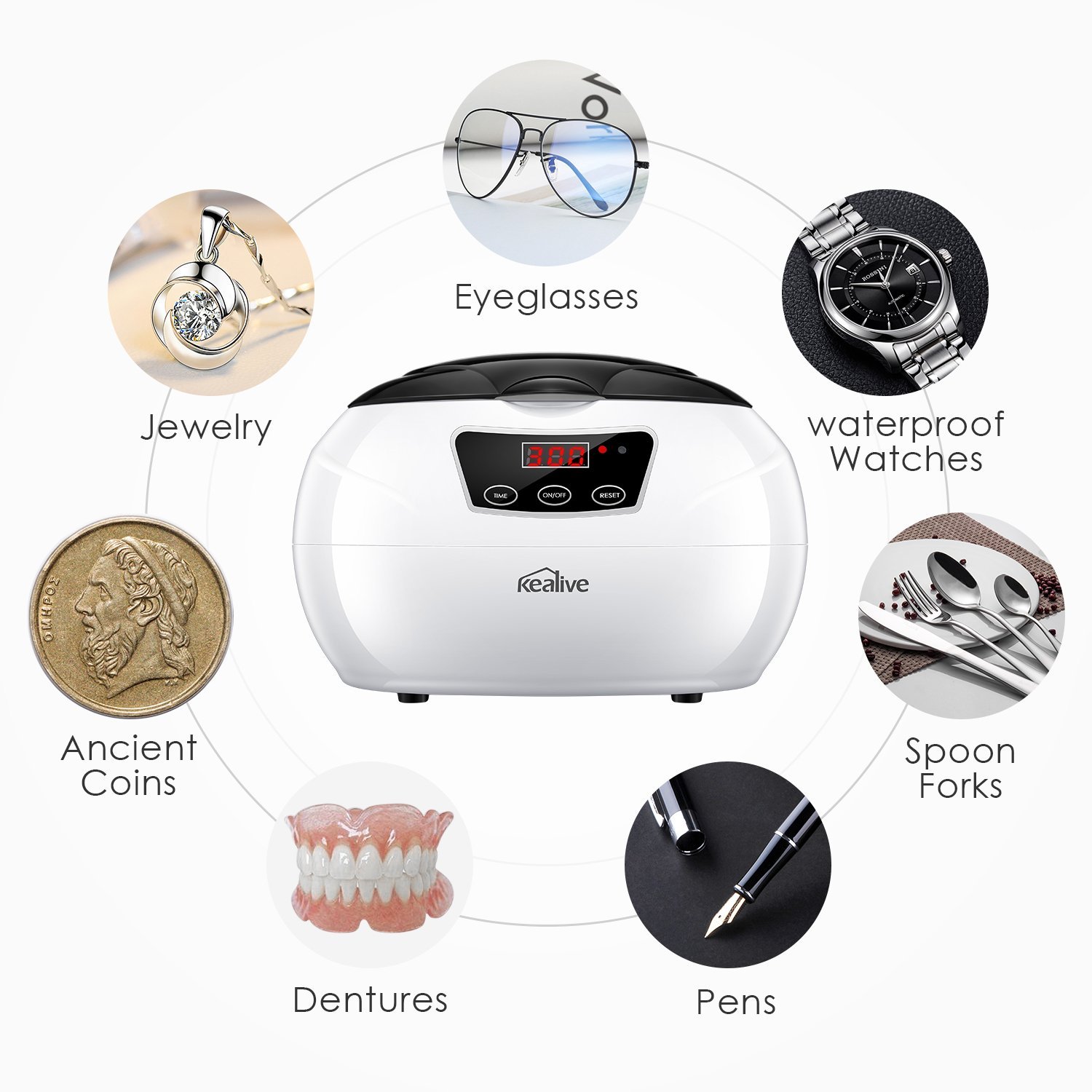 600ML ultraschallreinigungsgerät für Schmuck Zahnersatz Werkzeuge Nur 13,99€ 