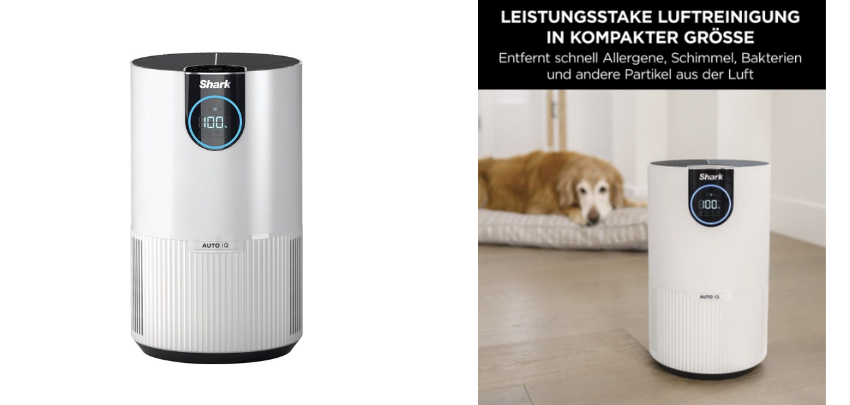 Shark HP100EU für 80€ - Luftreiniger, HEPA-Filter, AUTO IQ