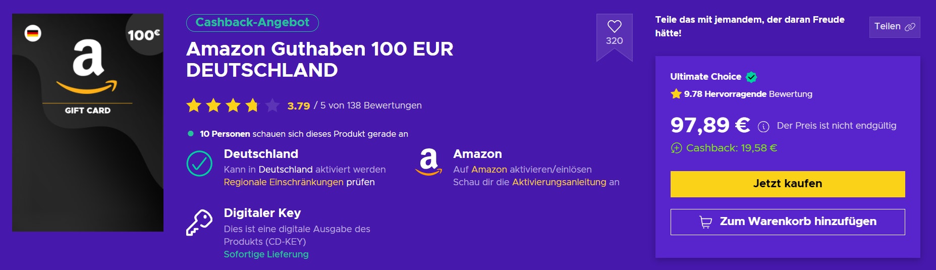 Eneba-Wallet-Cashback-Amazon-Guthabenkarten