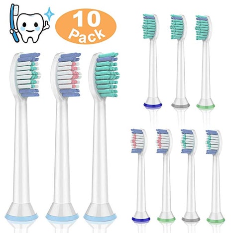 10er Pack Aufsätze für Philips Sonicare Zahnbürstenaufsatz ProResults