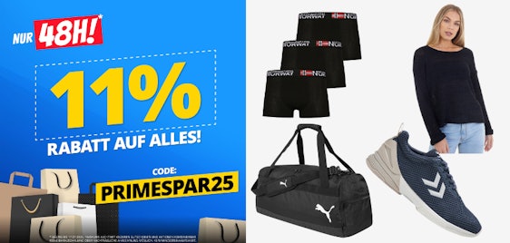 ENDET BALD ⌛ 11% Rabatt auf alles bei Sportspar ⚽ z.B. Hummel Sneaker für 14€