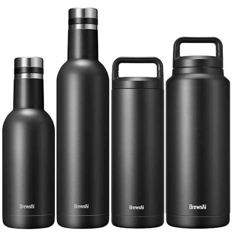 Doppelwandige Vakuum-Isolierte Edelstahl Wasserflasche, 12 Std Warmhalten, 500/750ML