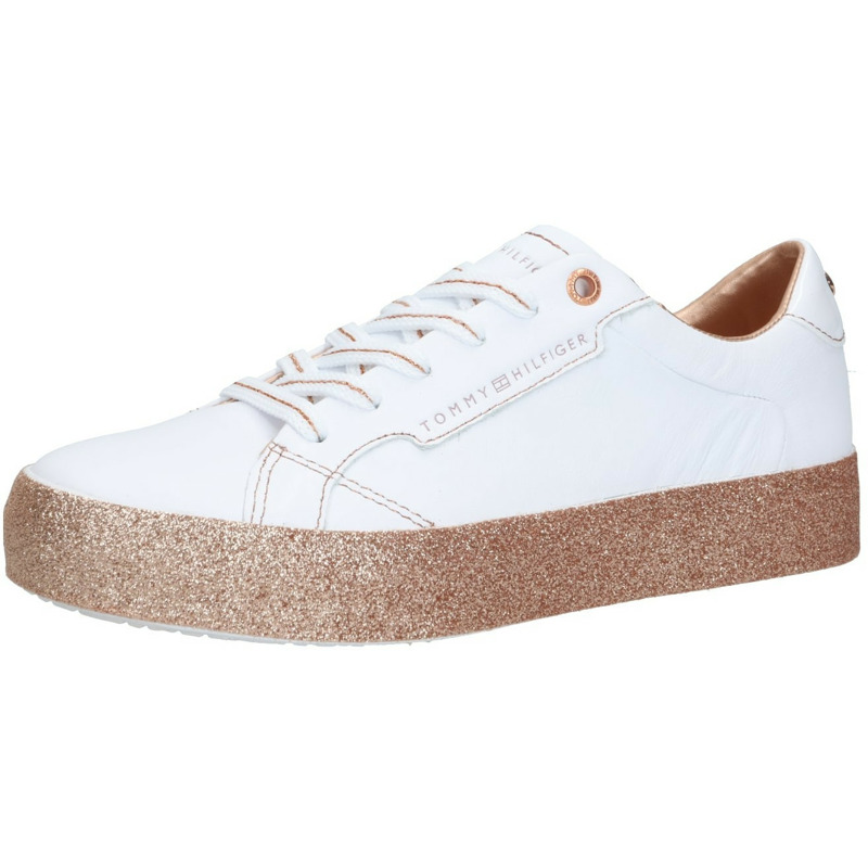 Tommy Hilfiger Glitter Foxing Dress Trainers (FW0FW04849) white/gold mit 20% Ersparnis