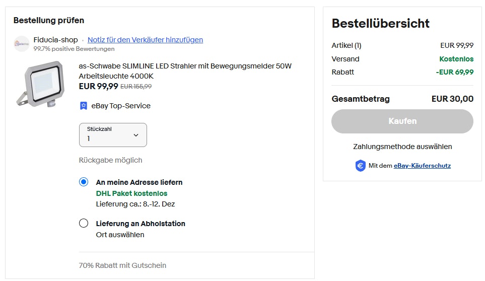 1764842502495 Fiduciashop eBay Gutschein anwenden