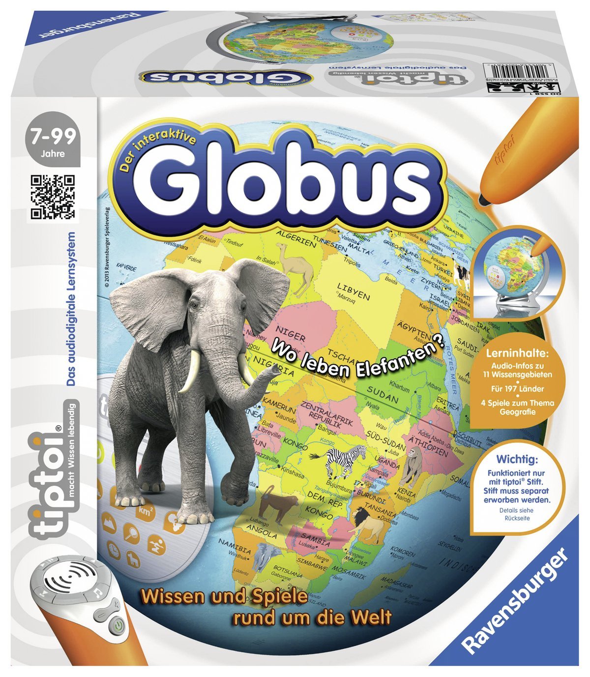 Ravensburger 00558 tiptoi Interaktiver Globus für 10,39 EUR