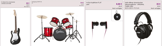 Eagletone Sale bei vente-privee - Band-Zubehör mit 8€ Gutschein