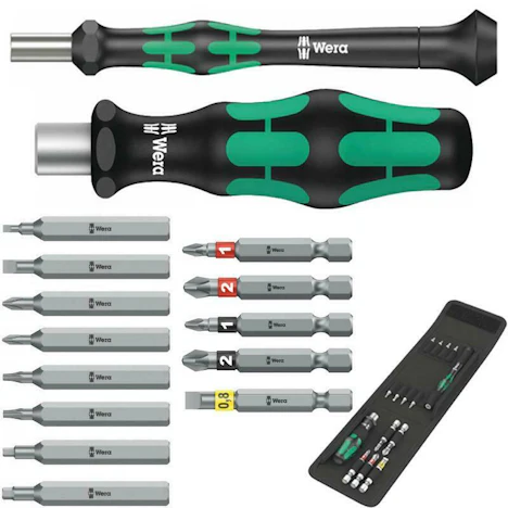 Wera Bit-Sortiment 15-tlg. mit Micro- und Werkstatt-Handhalter inkl. Falttasche