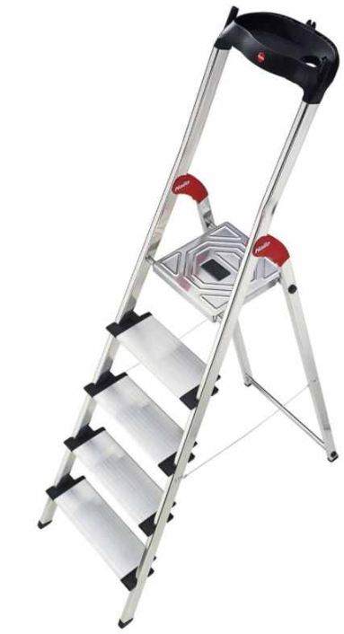 Hailo Profistep XXL Aluminium Sicherheitsleiter – 5 Stufen mit Multifunktionsschale für 45€