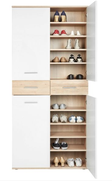 Xora Schuhschrank (90/195/35 cm) in Farbe Eiche für 100€