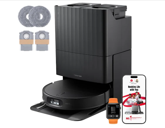 roborock Qrevo Edge 2 Set Saugroboter mit Wischfunktion&Hebarem Wischmopp
