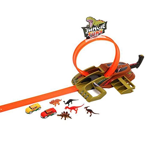[vorbei] Dino Loop Spielset mit Looping, 2 Autos und Figuren - Dickie Toys 203757000 für 12,20 EUR