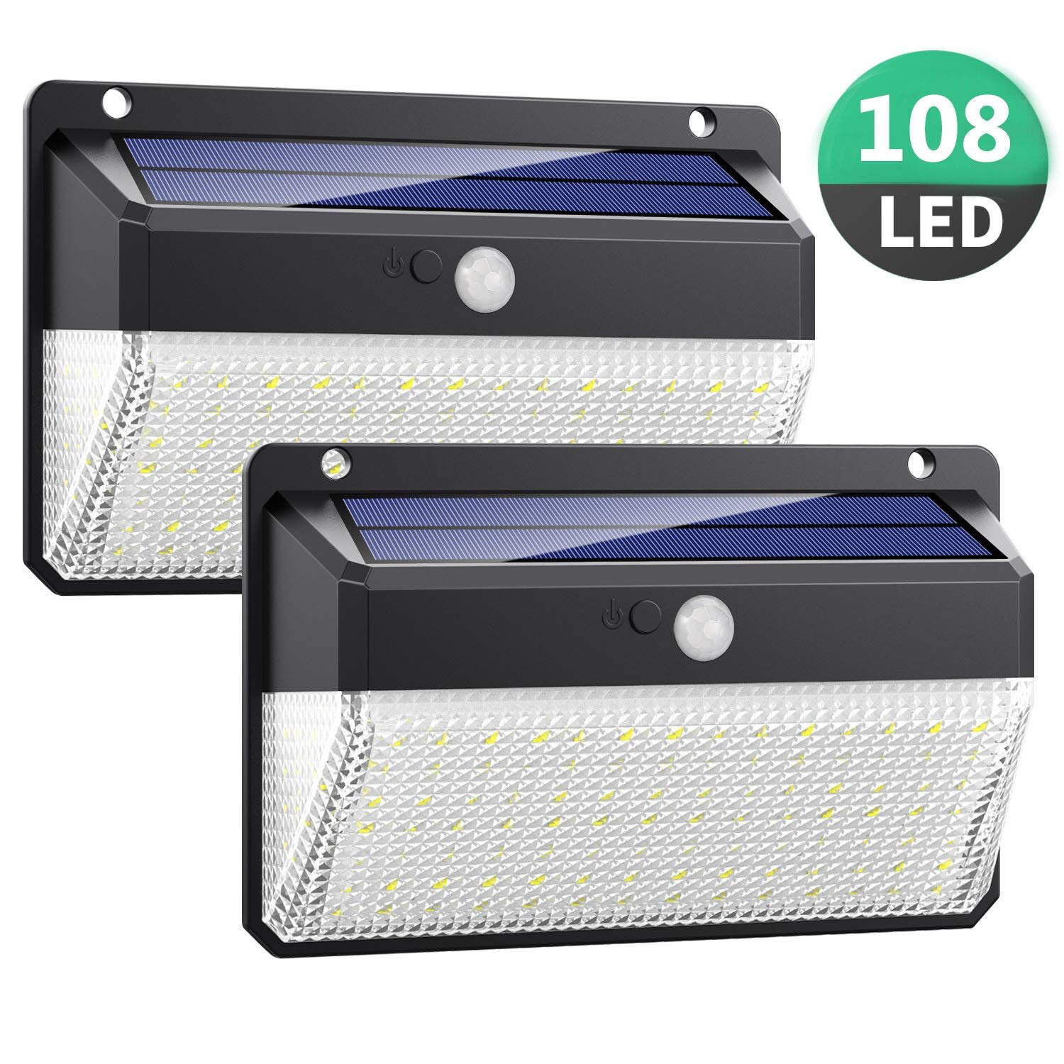 2x LED Solar Leuchte mit Bewegungsmelder&amp;3 intelligenten Modi für 19,56€