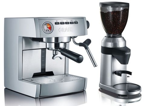 Graef Profi Set Plus (ES85+CM800) für 349€ - Siebträger-Espressomaschine ES 85 mit Kaffeemühle CM 800