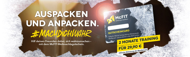 2 Monate McFit für 30€ - Gutschein für Freunde *UPDATE*